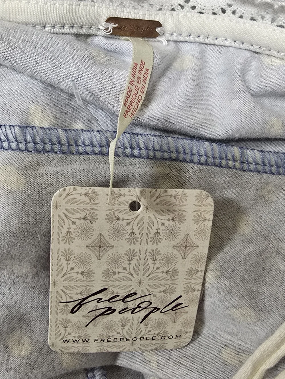 Free People women L Sammi floral camisole, adjustable spaghettis straps - Picture 10 of 10